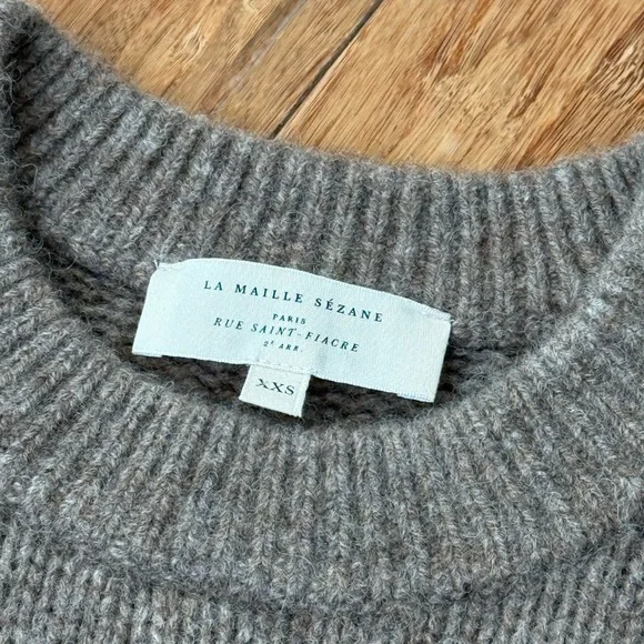 Sezane Dylan Jumper in dark taupe - Picture 4 of 4